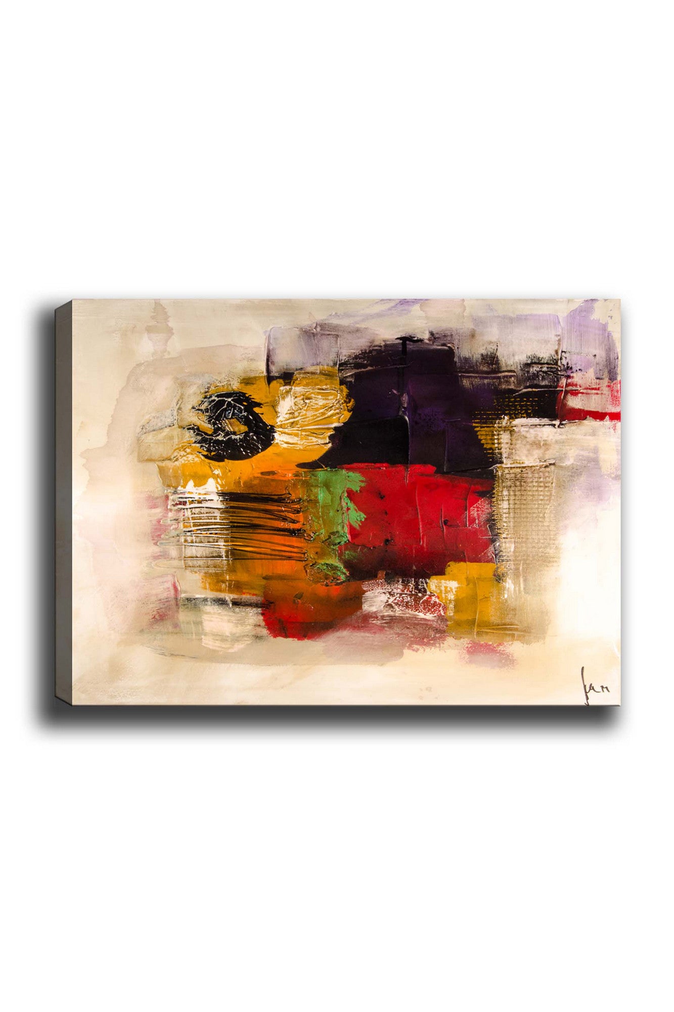 Impressionante pintura decorativa em tela, 70 x 100 cm | 100% tela, 100% moldura de madeira (3 cm de espessura) | Perfeito para amantes de decoração e arte