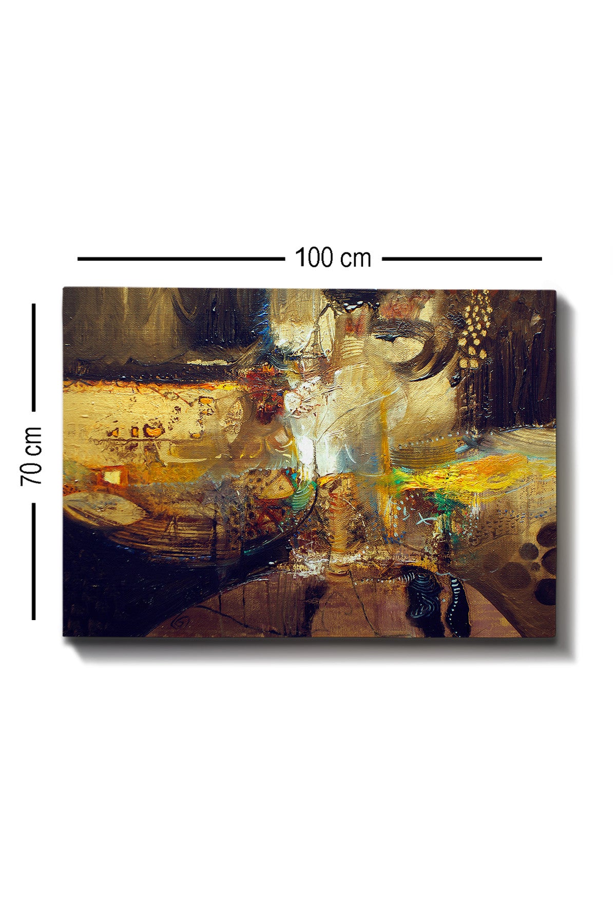 Impressionante pintura decorativa em tela, 70 x 100 cm | 100% tela, 100% moldura de madeira (3 cm de espessura) | Perfeito para amantes de decoração e arte, artista anônimo