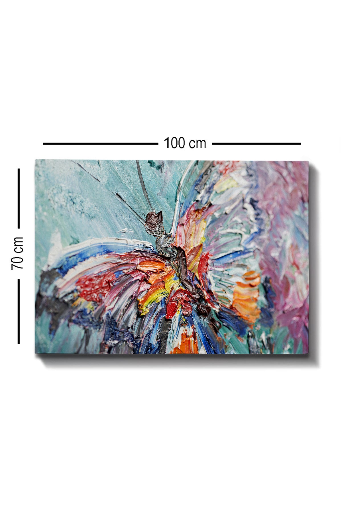 Impressionante pintura decorativa em tela, 70 x 100 cm | 100% tela, 100% moldura de madeira (3 cm de espessura) | Perfeito para amantes de decoração e arte