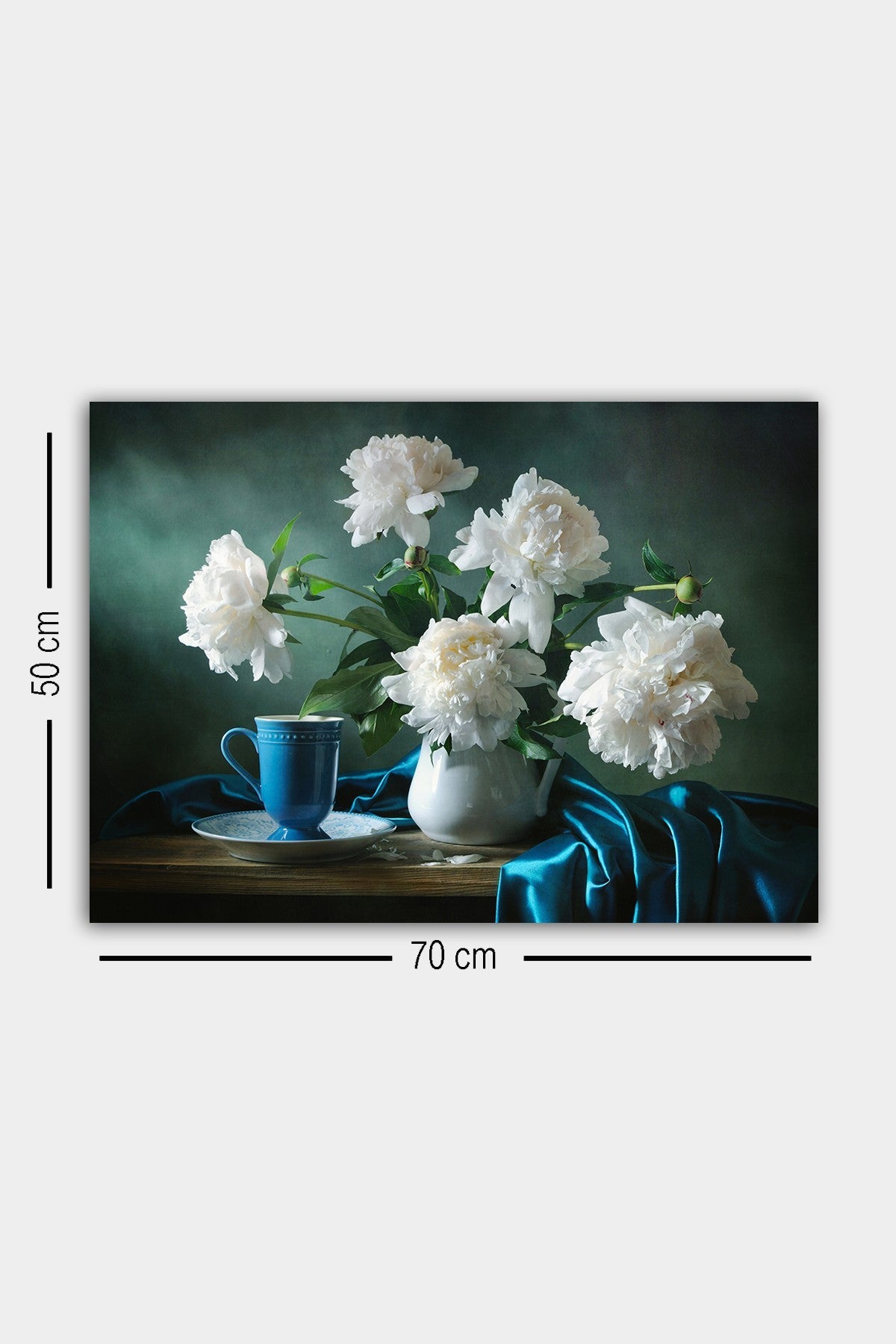 Impressionante pintura decorativa em tela, 50 x 70 cm | 100% tela, 100% moldura de madeira (3 cm de espessura) | Perfeita para amantes de decoração e arte
