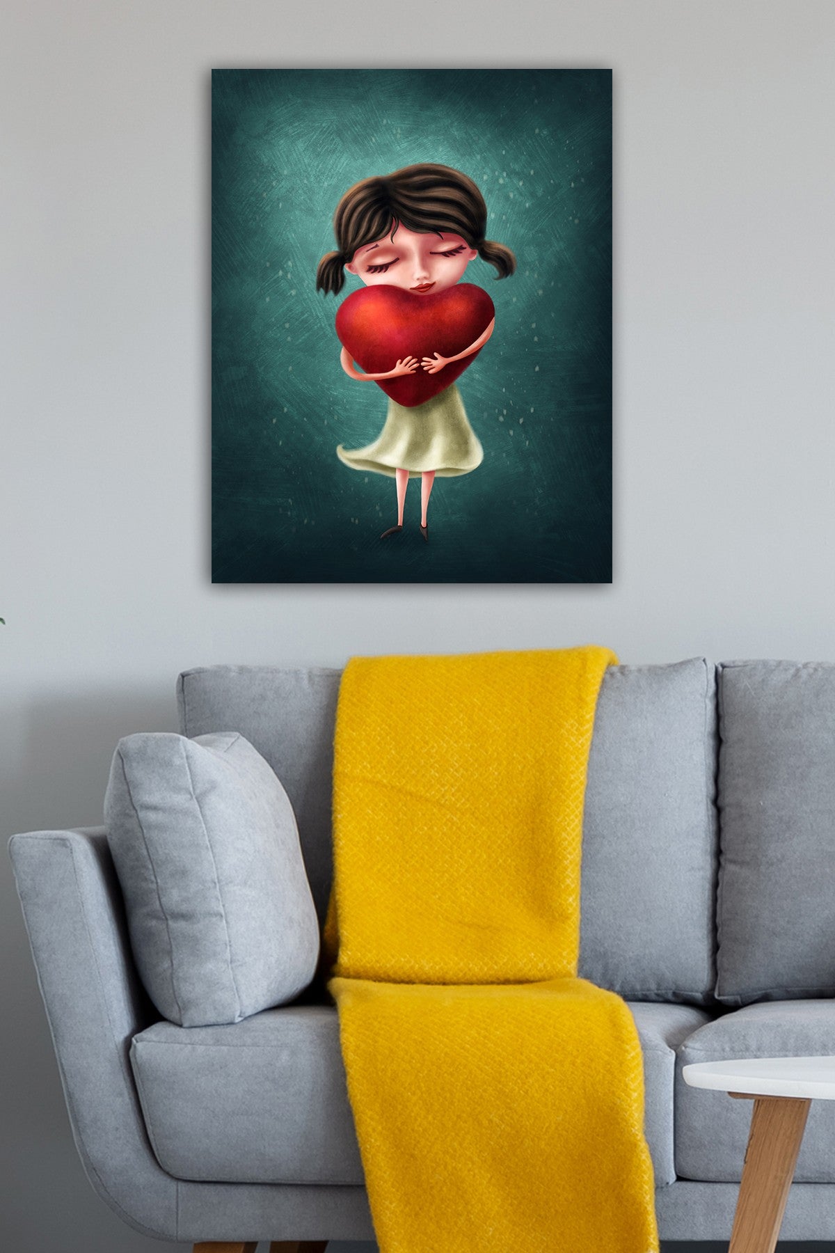 Impressionante pintura decorativa em tela, 50 x 70 cm | 100% tela, 100% moldura de madeira (3 cm de espessura) | Perfeita para amantes de decoração e arte