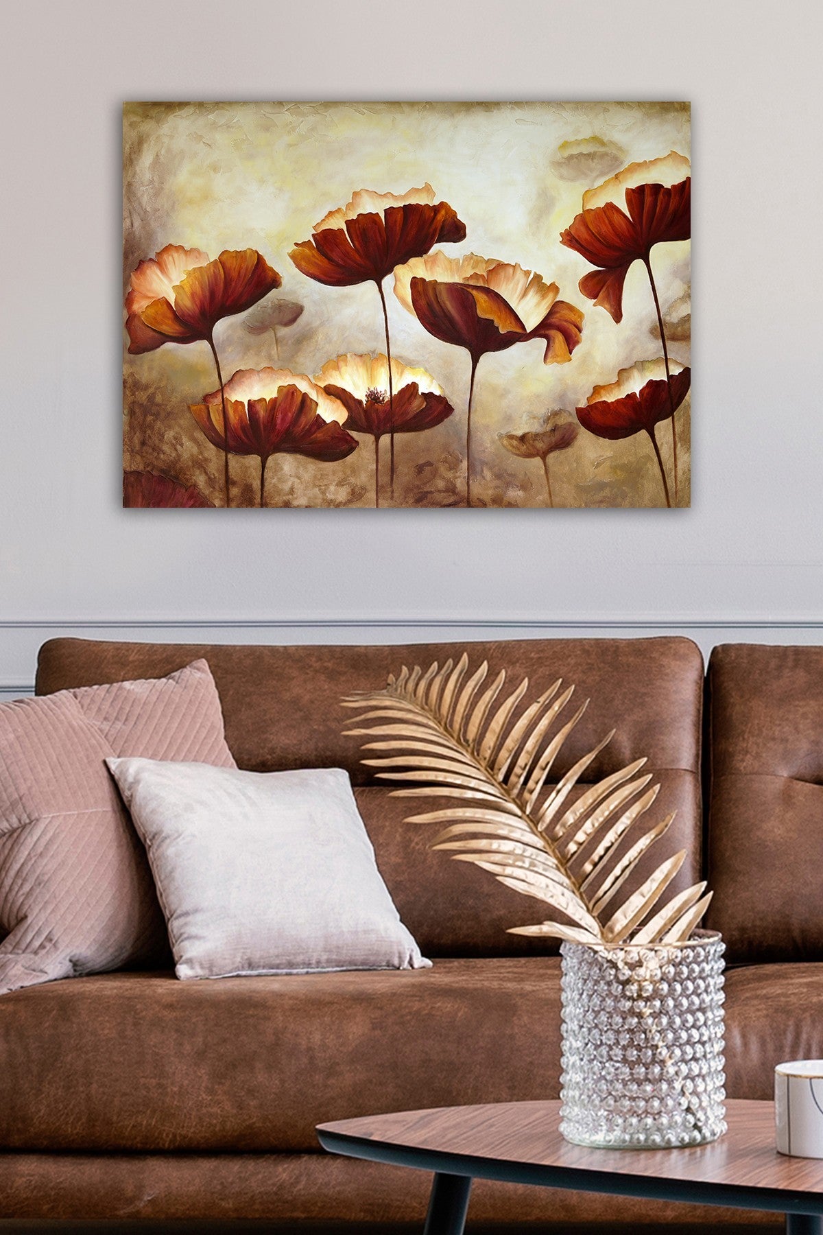 Impressionante pintura decorativa em tela, 50 x 70 cm | 100% tela, 100% moldura de madeira (3 cm de espessura) | Perfeita para amantes de decoração e arte
