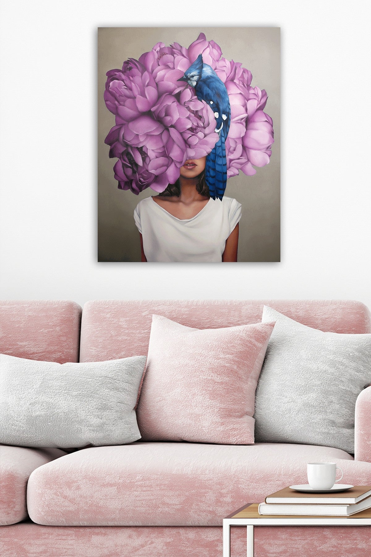Impressionante pintura decorativa em tela, 50 x 70 cm | 100% tela, 100% moldura de madeira (3 cm de espessura) | Perfeita para amantes de decoração e arte