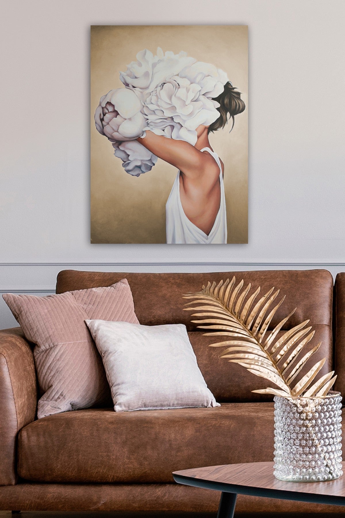 Impressionante pintura decorativa em tela, 50 x 70 cm | 100% tela, 100% moldura de madeira (3 cm de espessura) | Perfeita para amantes de decoração e arte