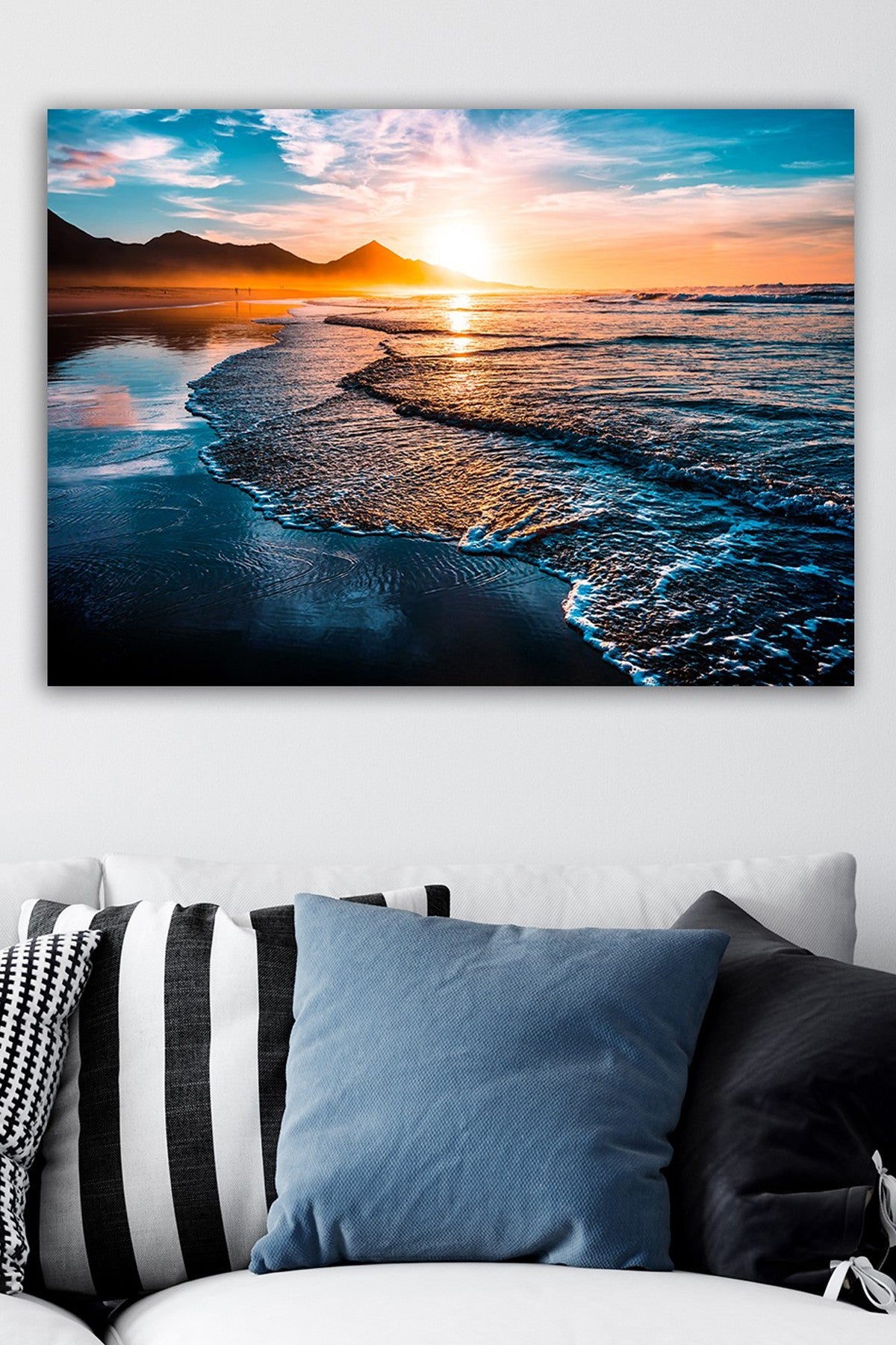 Impressionante pintura decorativa em tela, 50 x 70 cm | 100% tela, 100% moldura de madeira (3 cm de espessura) | Perfeita para amantes de decoração e arte