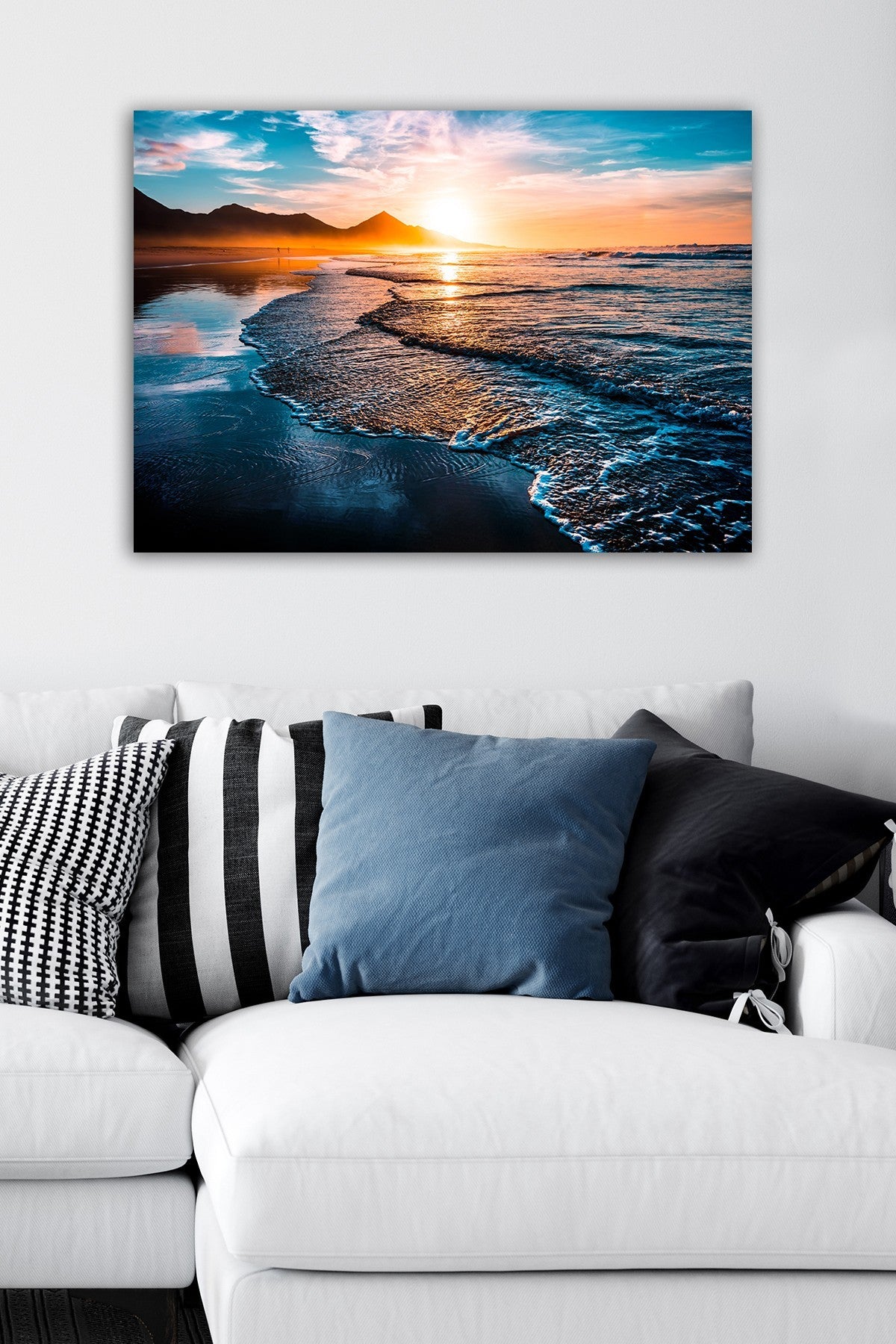Impressionante pintura decorativa em tela, 50 x 70 cm | 100% tela, 100% moldura de madeira (3 cm de espessura) | Perfeita para amantes de decoração e arte