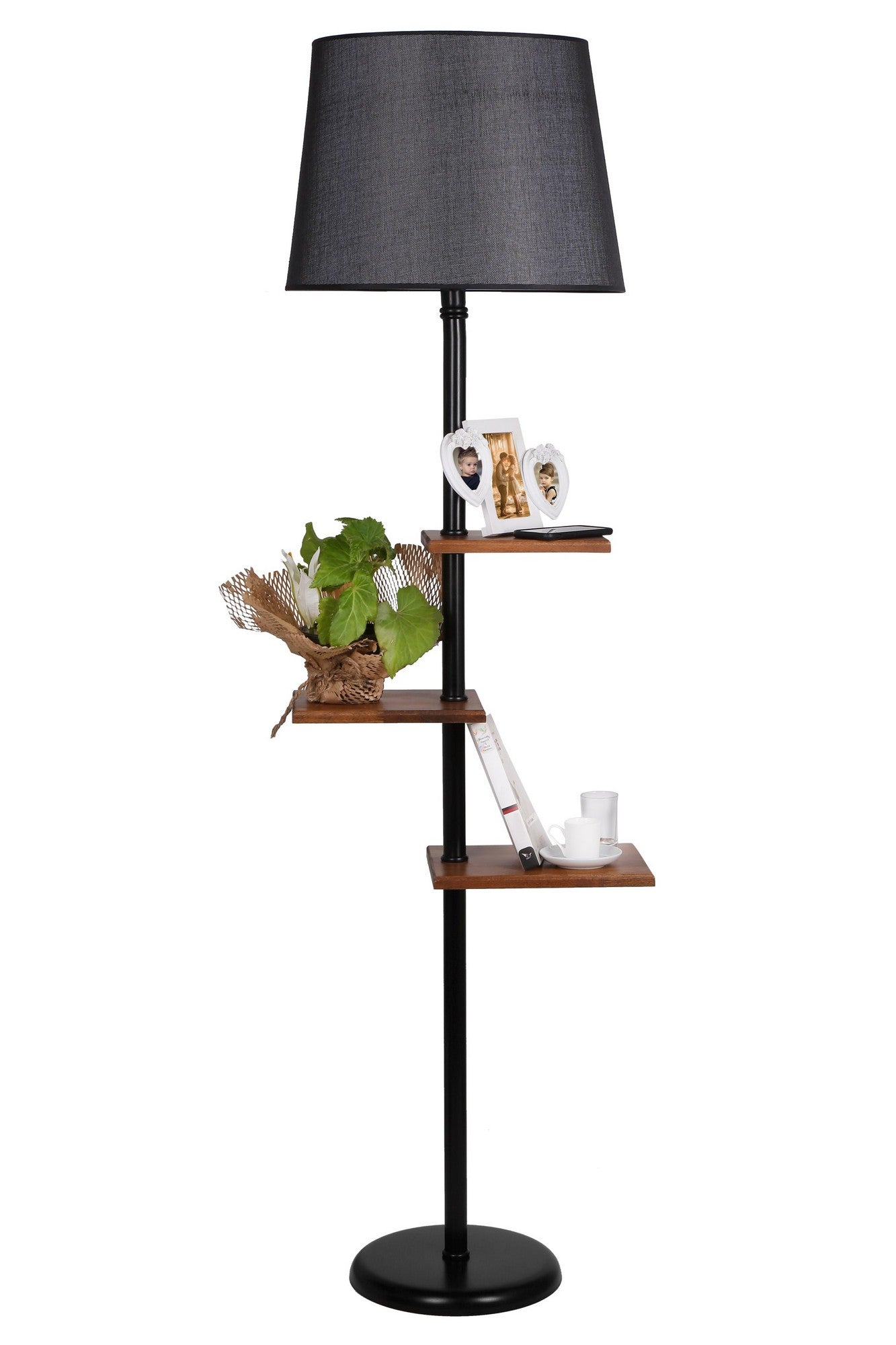 Candeeiro de Pé-Moda-Preto