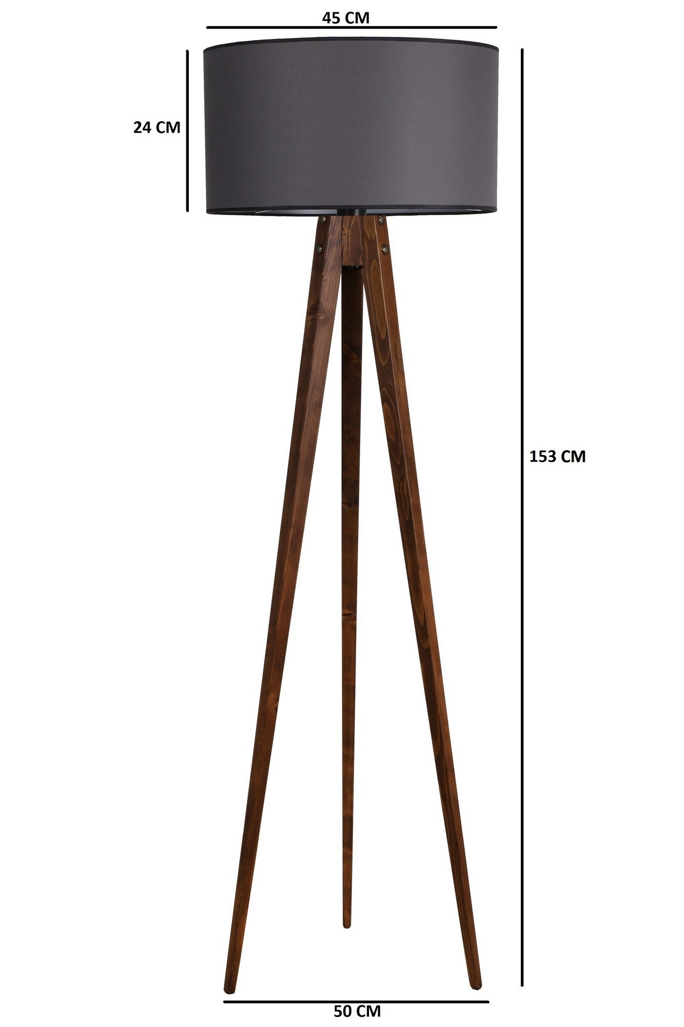Candeeiro de Pé-Tripod-Nogueira
Cinza