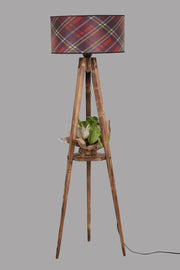Candeeiro de Pé de Madeira – 153 cm – Multicolorido