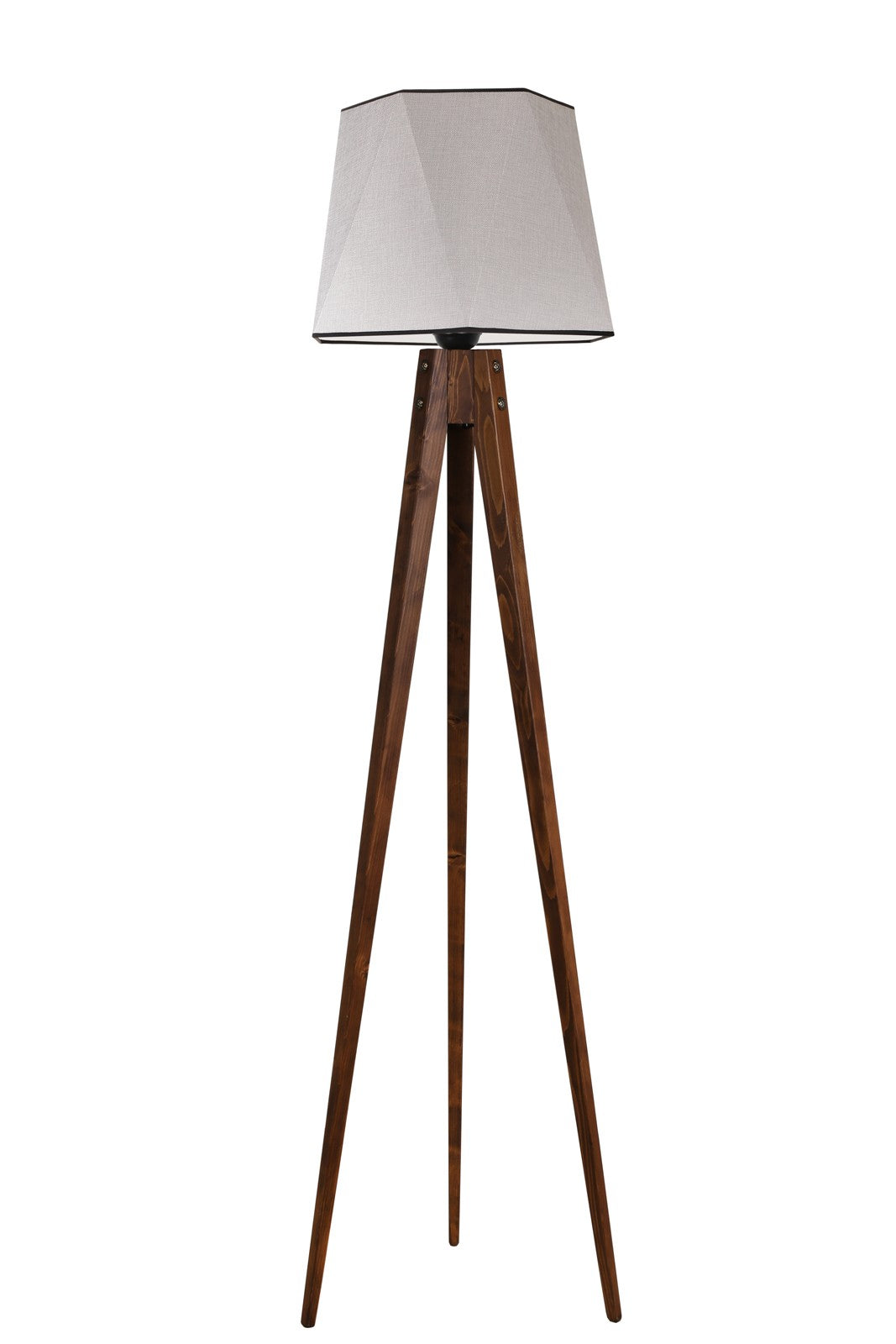 Candeeiro de Pé – 165 cm – Cinza – Madeira – Modelo Coimbra