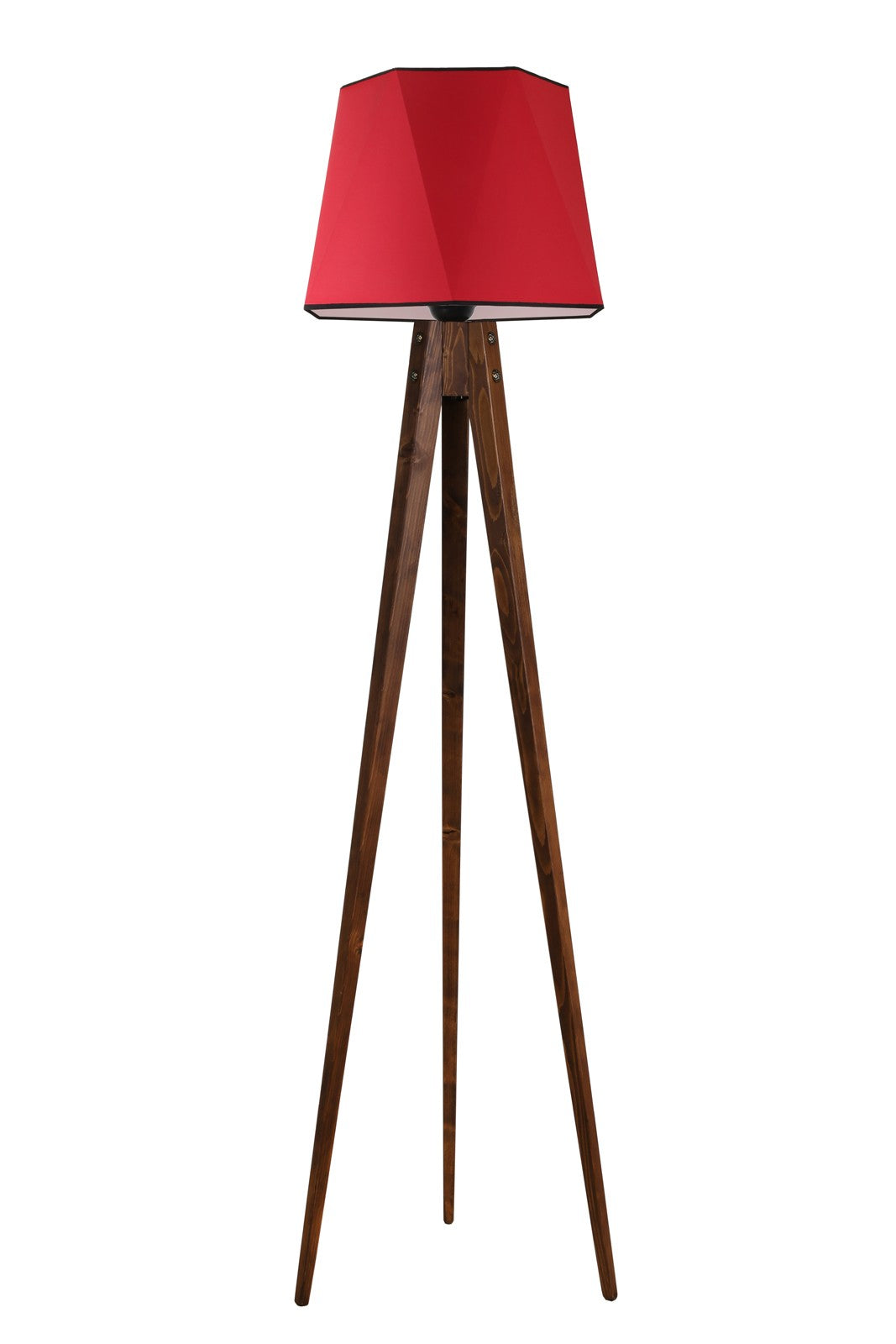 Candeeiro de Pé – 165 cm – Vermelho – Madeira