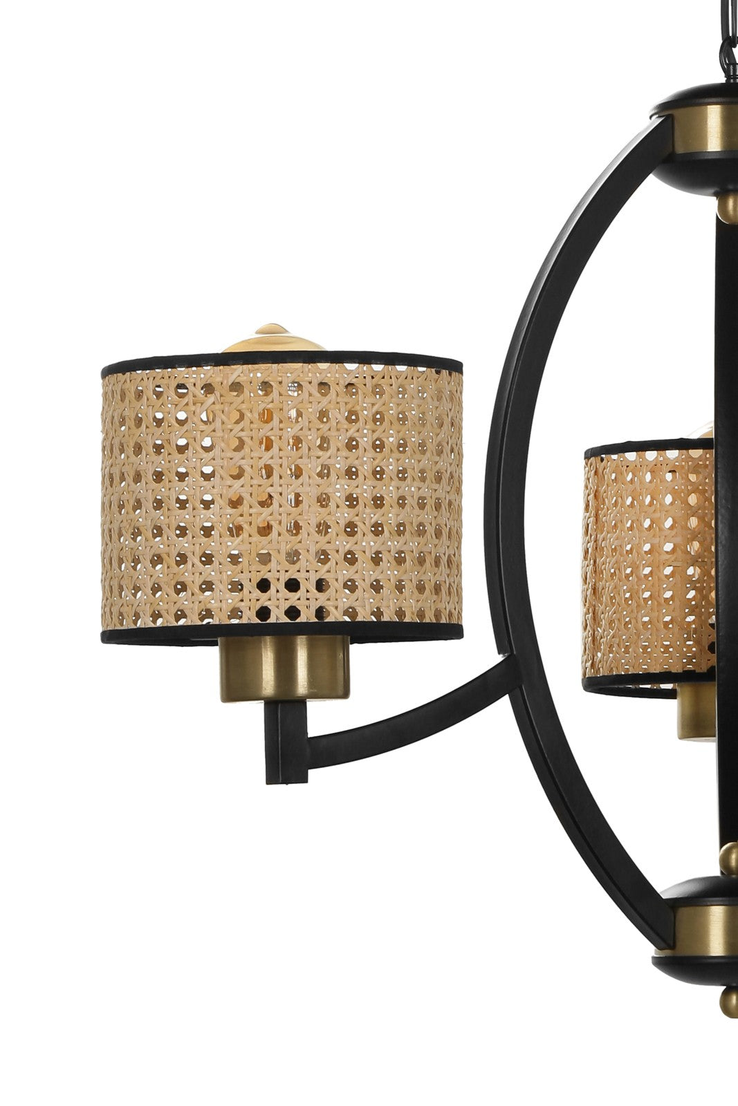 Candeeiro de Teto – 60 cm de diâmetro, 80 cm de altura – Marrom – Metal