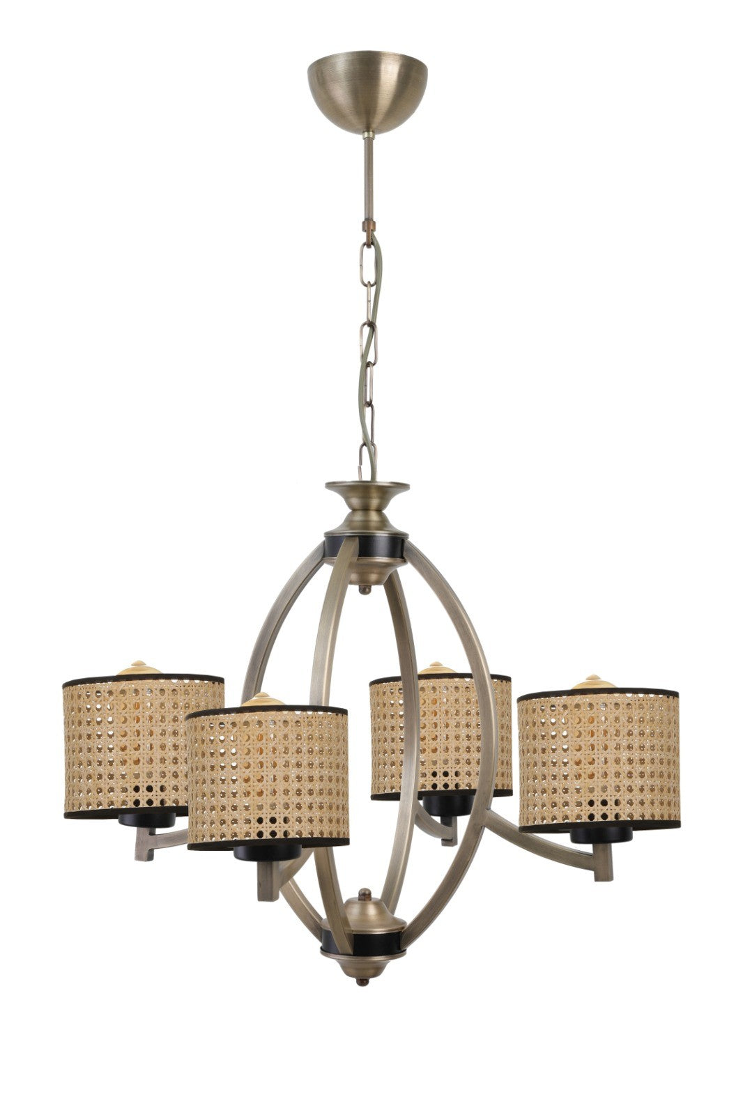 Candeeiro de Teto – 60 cm diâmetro – Marrom – Metal