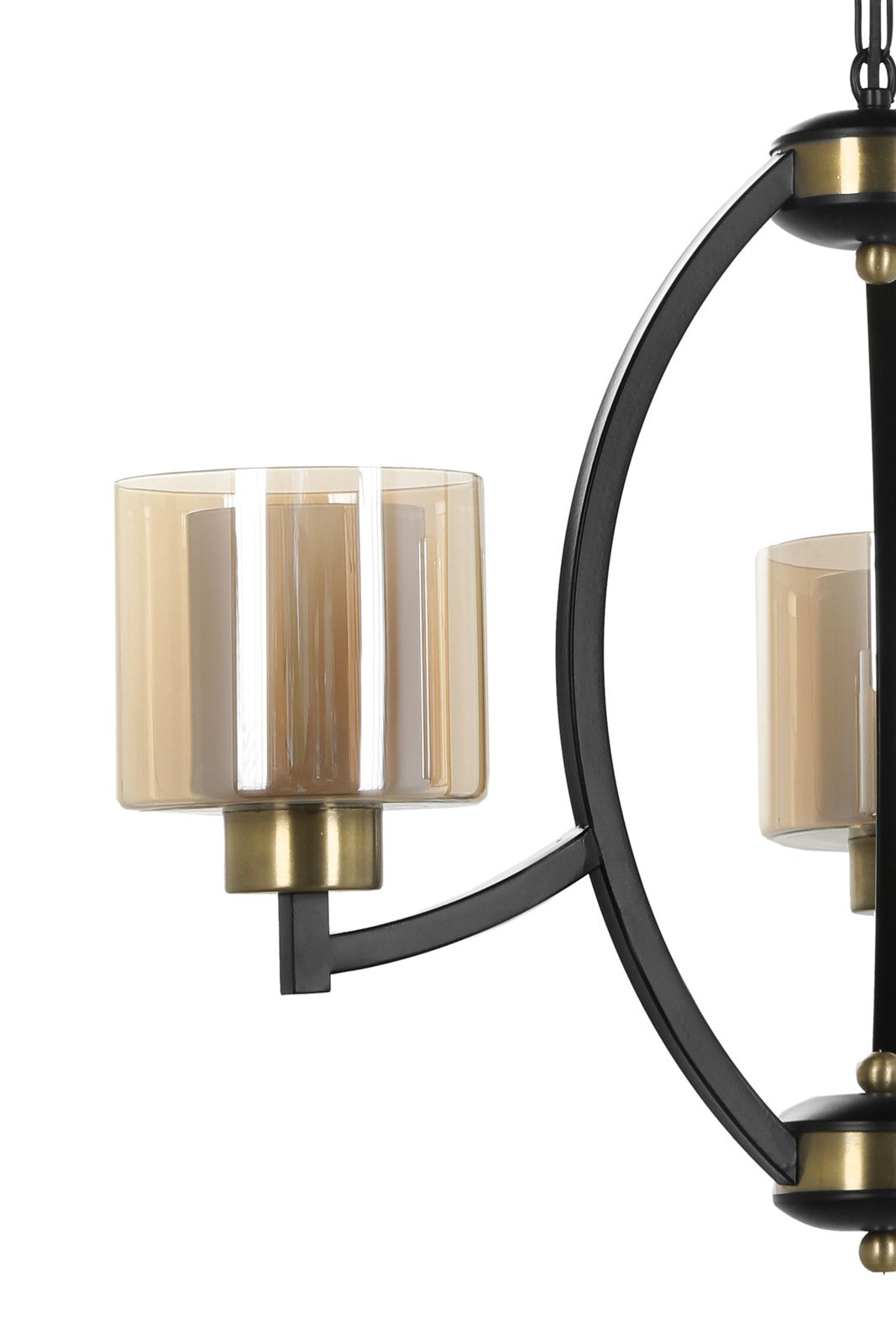 Candeeiro de Teto - 60 cm - Cores vintage - Metal e vidro