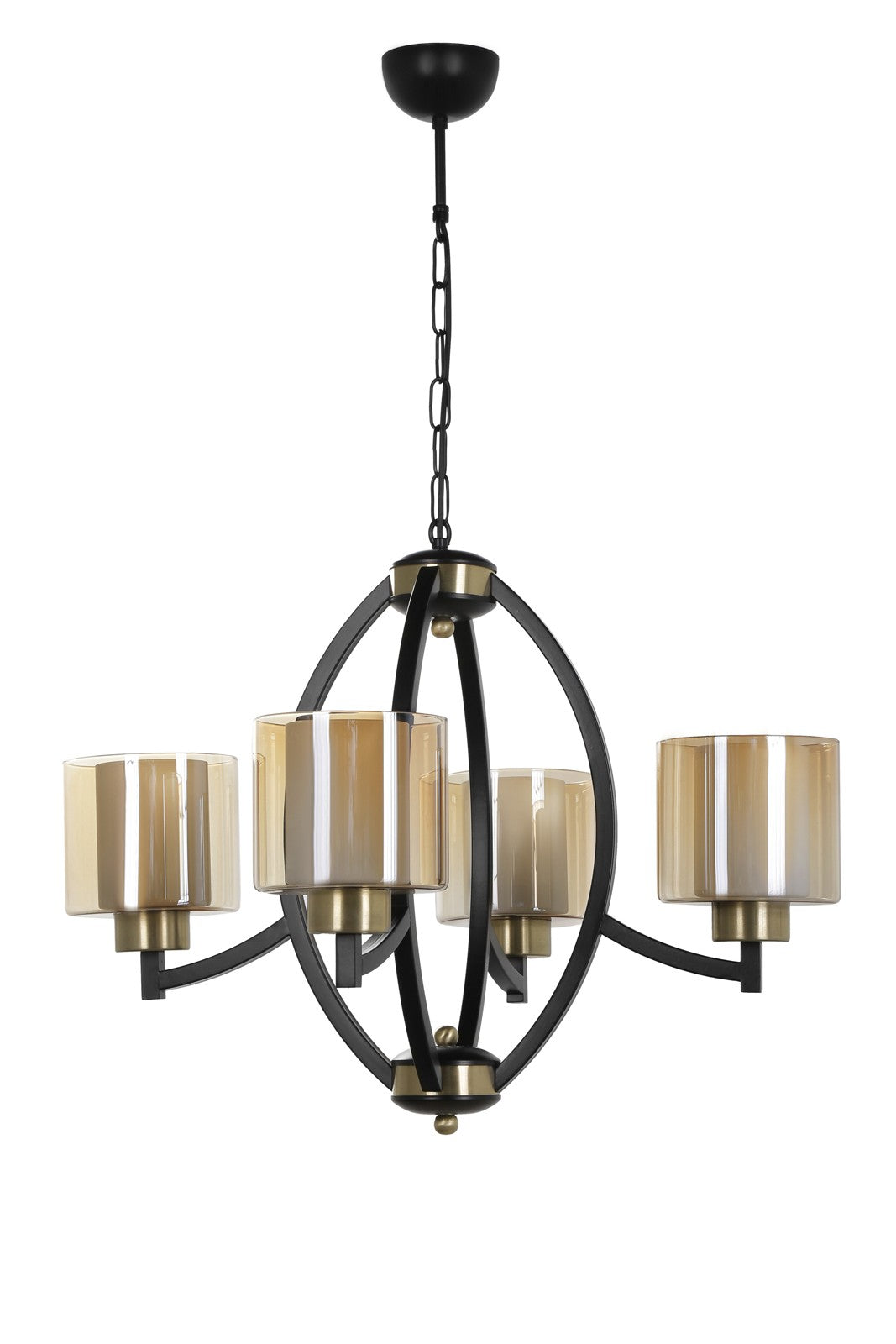 Candeeiro de Teto – 60 cm – Vintage – Metal e Vidro