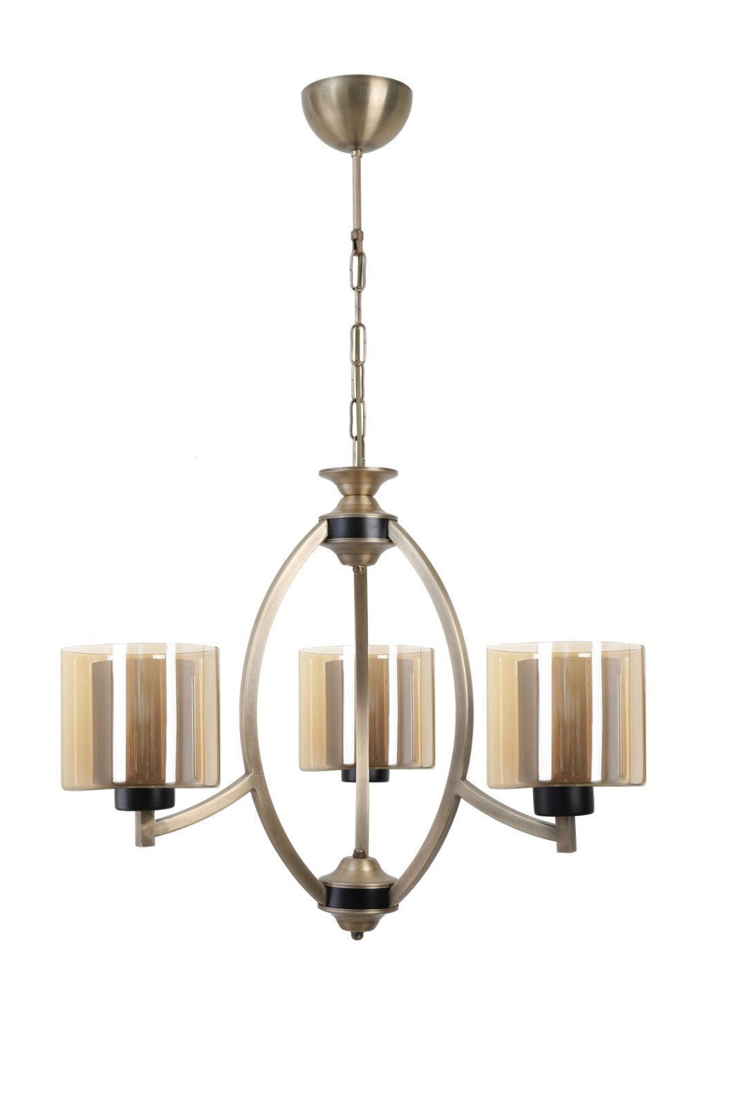 Candeeiro de Teto Vintage – 60 cm – cores vintage – metal e vidro