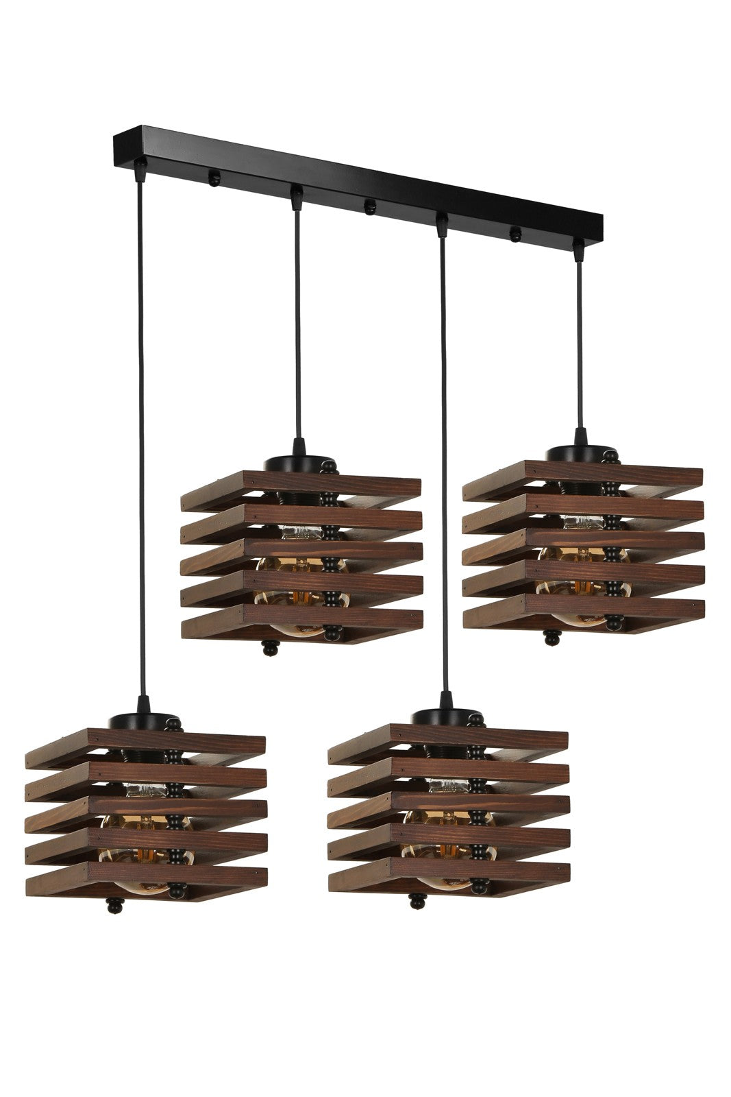 Candeeiro de Teto – 70 cm – Marrom – Madeira