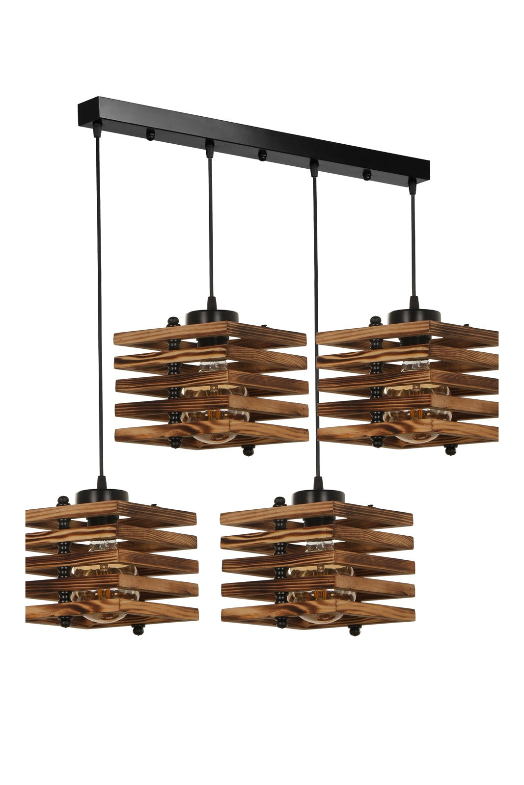 Candeeiro de Teto – 70 cm – Marrom – Madeira