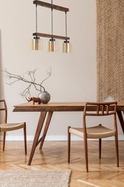 Candeeiro de Teto - 80 cm - Vintage - Madeira