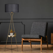 Candeeiro de Pé – 158 cm – Preto – Metal