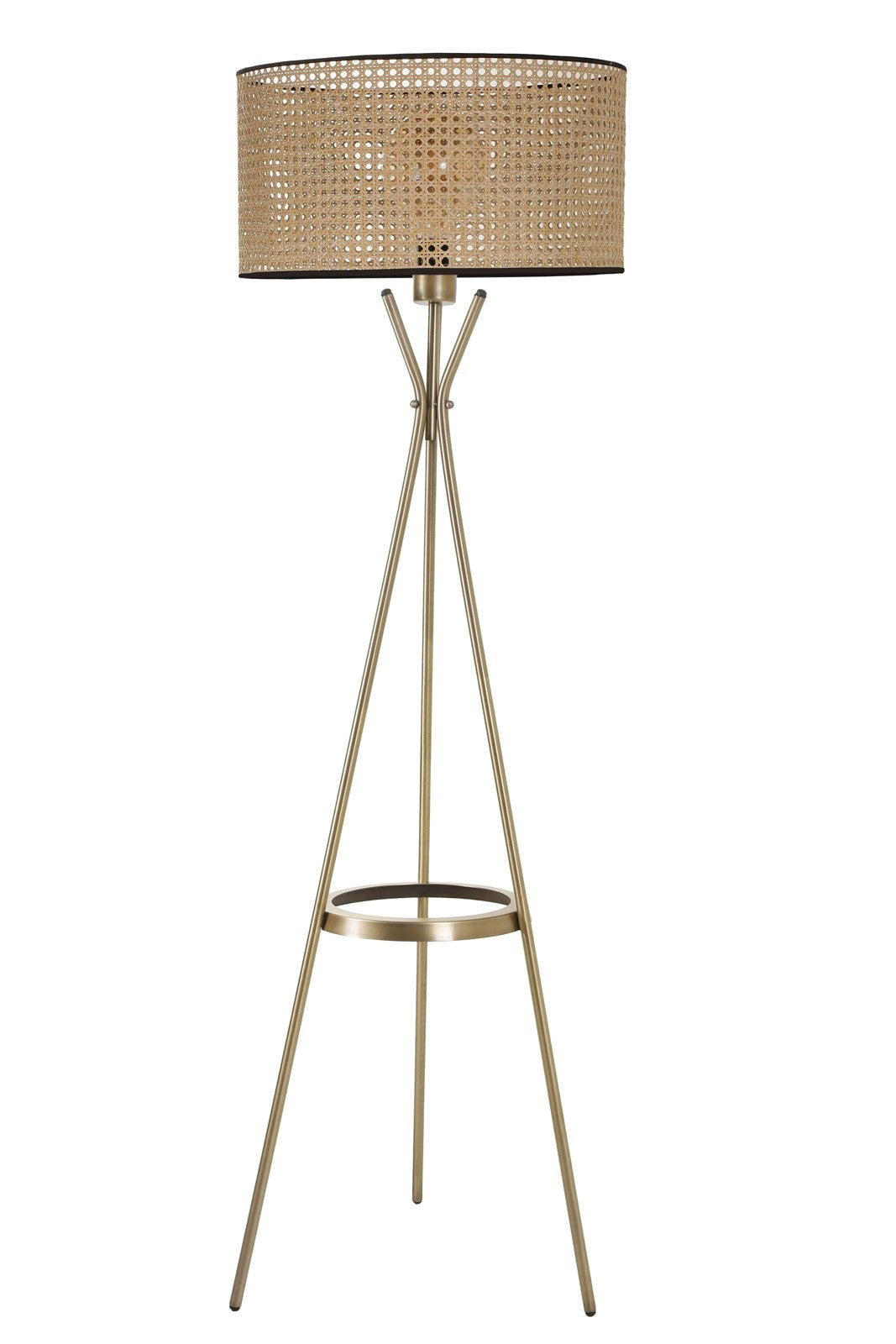 Candeeiro de Pé – 165 cm – Castanho Claro – Metal