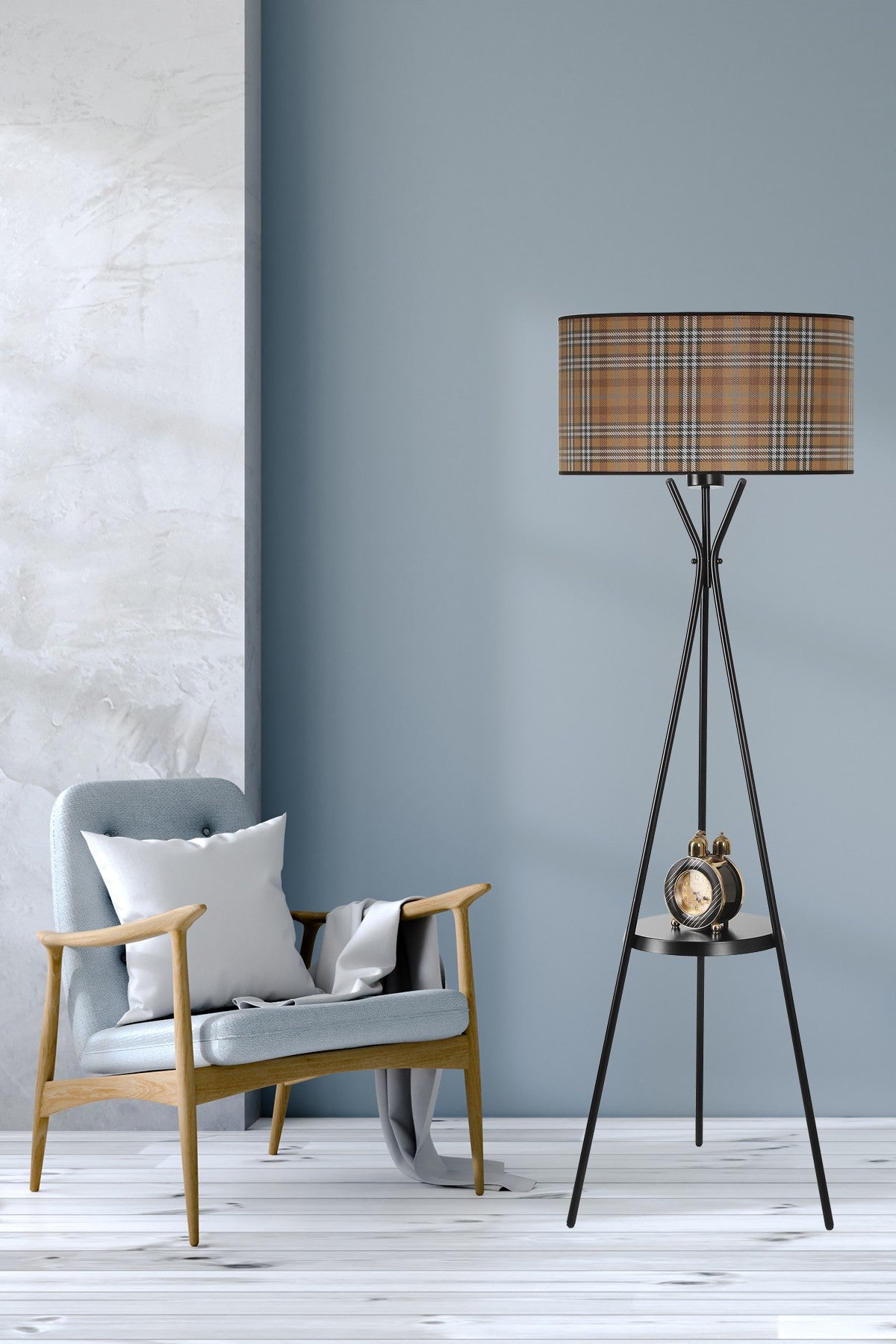 Candeeiro de Pé – 158 cm – Multicolorido – Metal