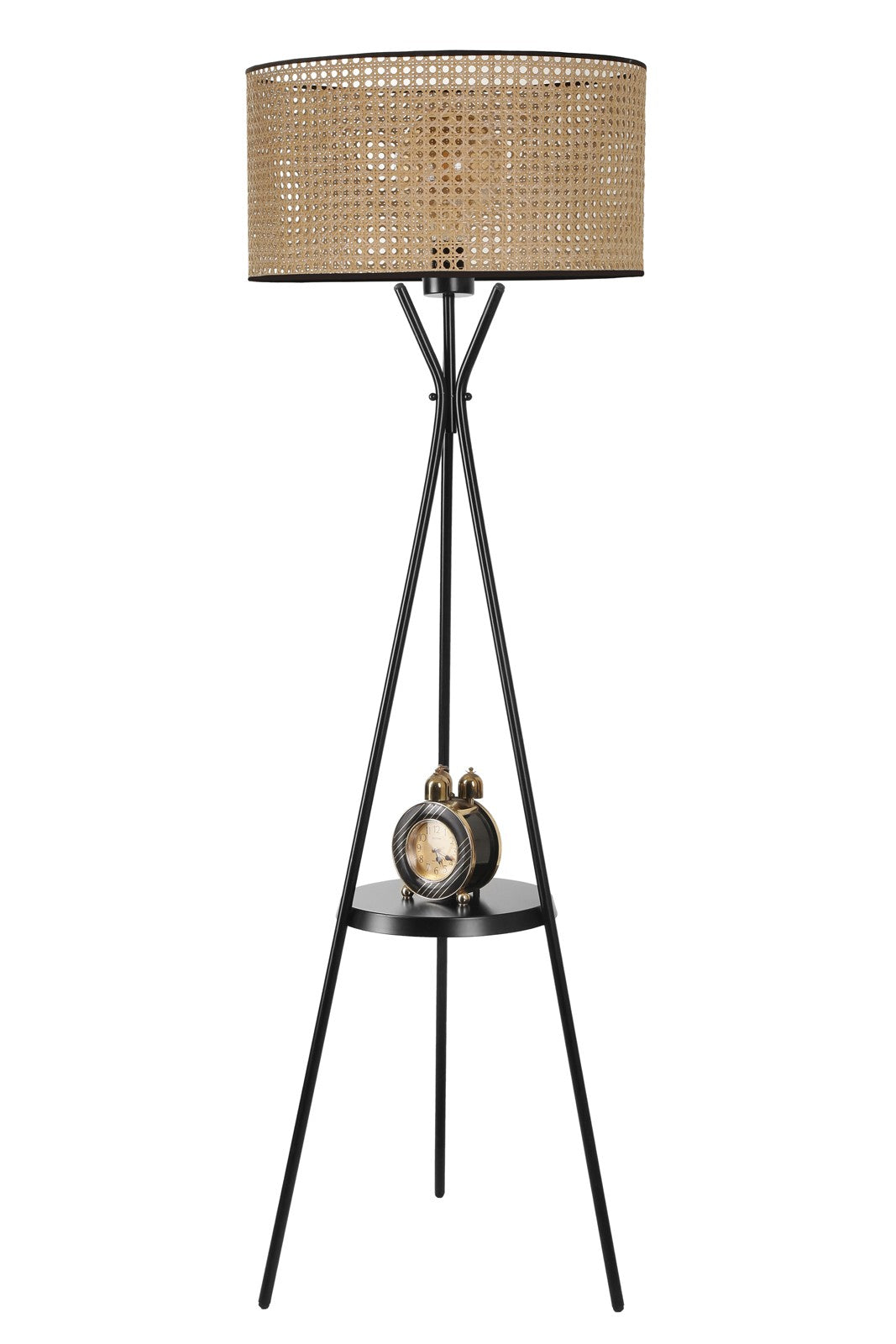 Candeeiro de Pé – 158 cm – Castanho Claro – Metálico
