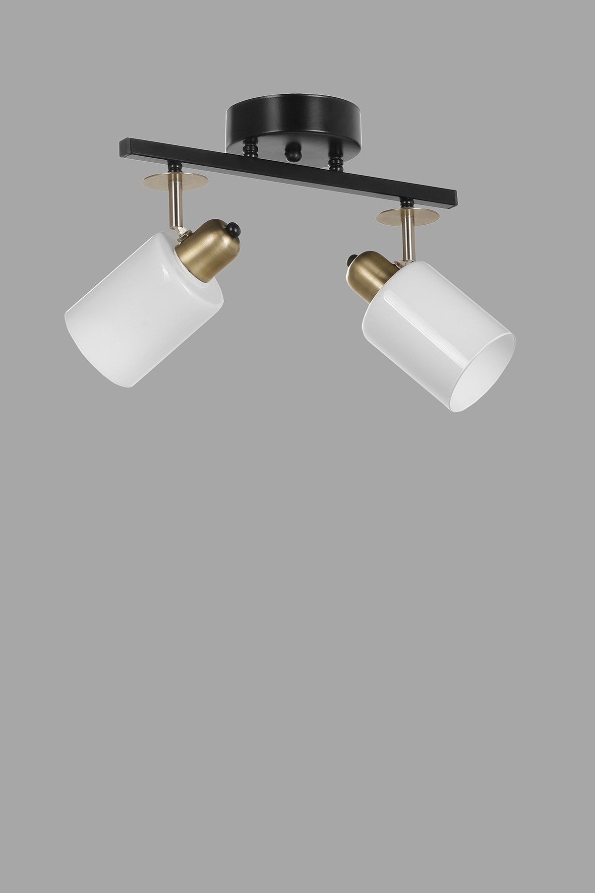 Candeeiro de Teto – 12 cm diâmetro – Preto e Branco – Metal