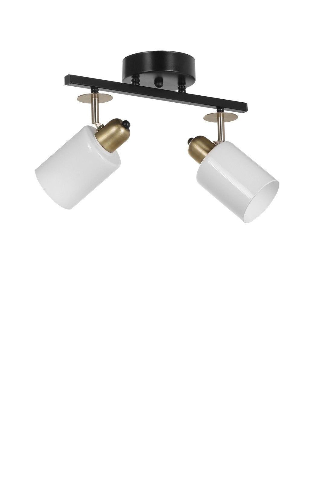 Candeeiro de Teto – 12 cm diâmetro – Preto e Branco – Metal