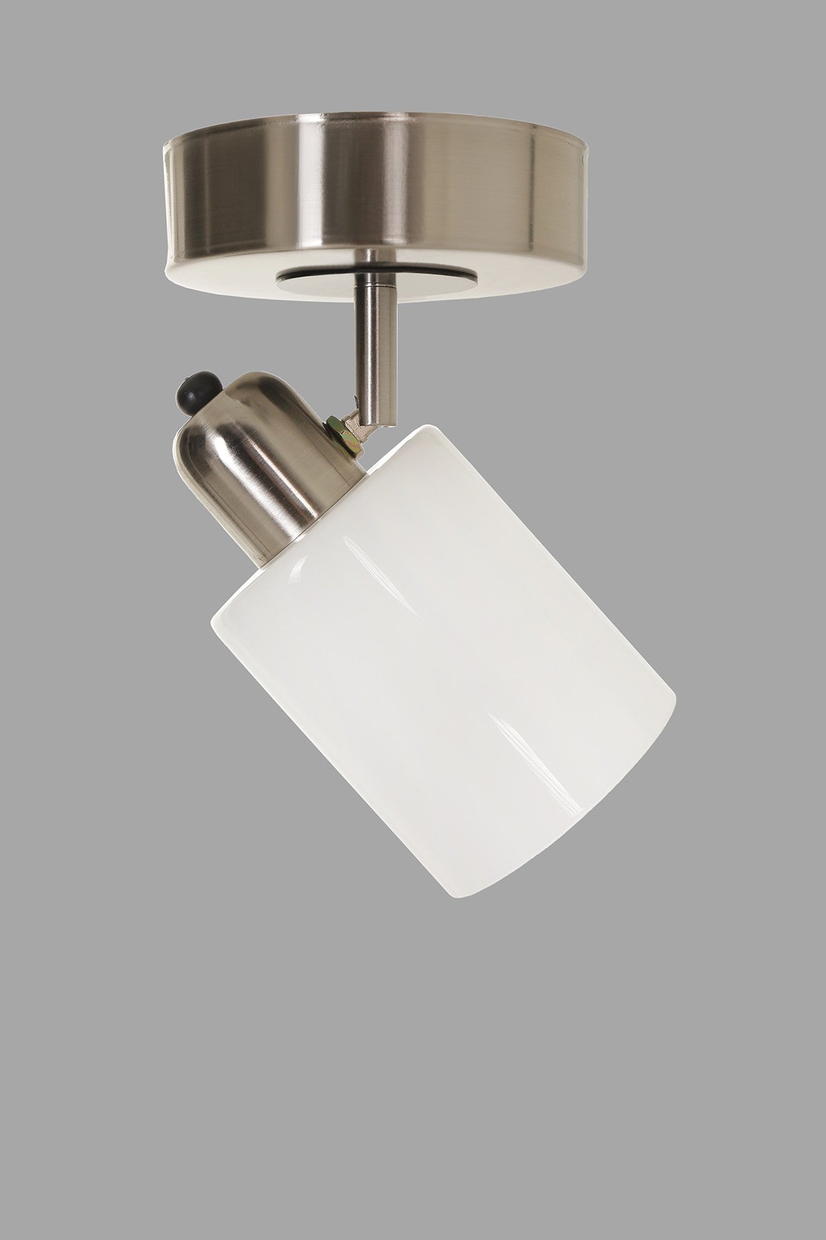 Candeeiro de Teto - 12 cm - 20 cm - Branco - Metal e Vidro
