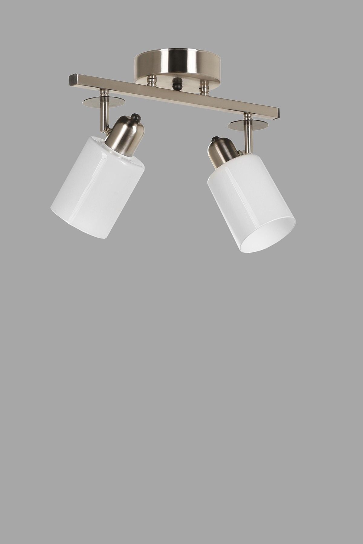 Candeeiro de Teto - 12 cm x 20 cm x 36 cm - Branco - Metálico