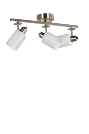 Candeeiro de Teto – 12 cm x 20 cm – Branco – Metal e Vidro