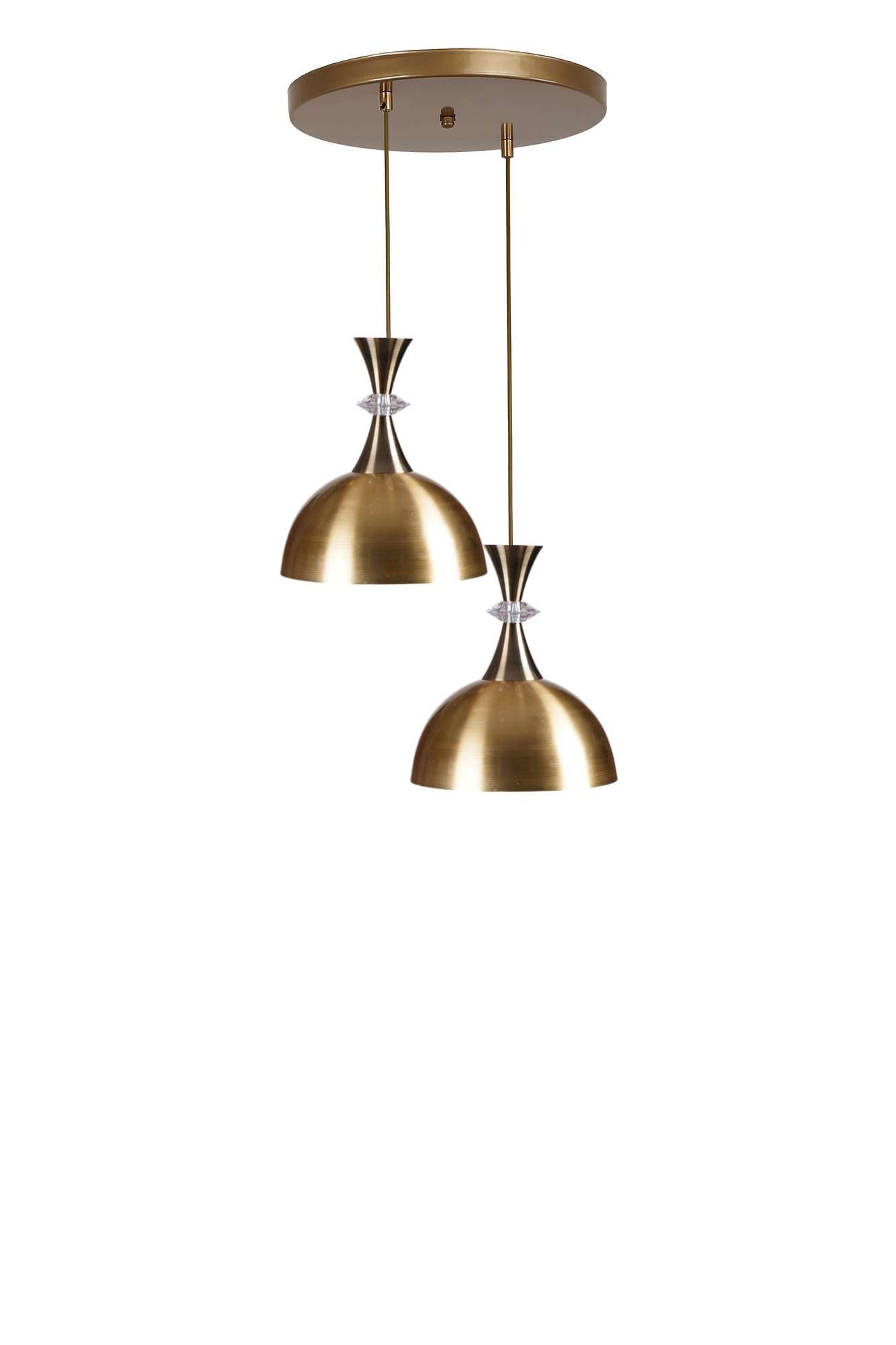 Candeeiro de Teto – Altura Ajustável 20-70 cm – Dourado – Metal