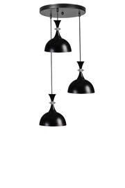 Candeeiro de Teto – altura ajustável de 20 a 70 cm – preto – metal