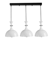 Candeeiro de Teto – 20-70 cm – Branco e Preto – Metal