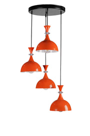 Candeeiro de Teto – Ø20 cm – Laranja e Preto – Metal