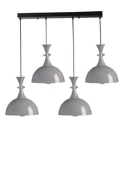 Candeeiro de Teto - Ø20 cm - Cinza e Preto - Metal