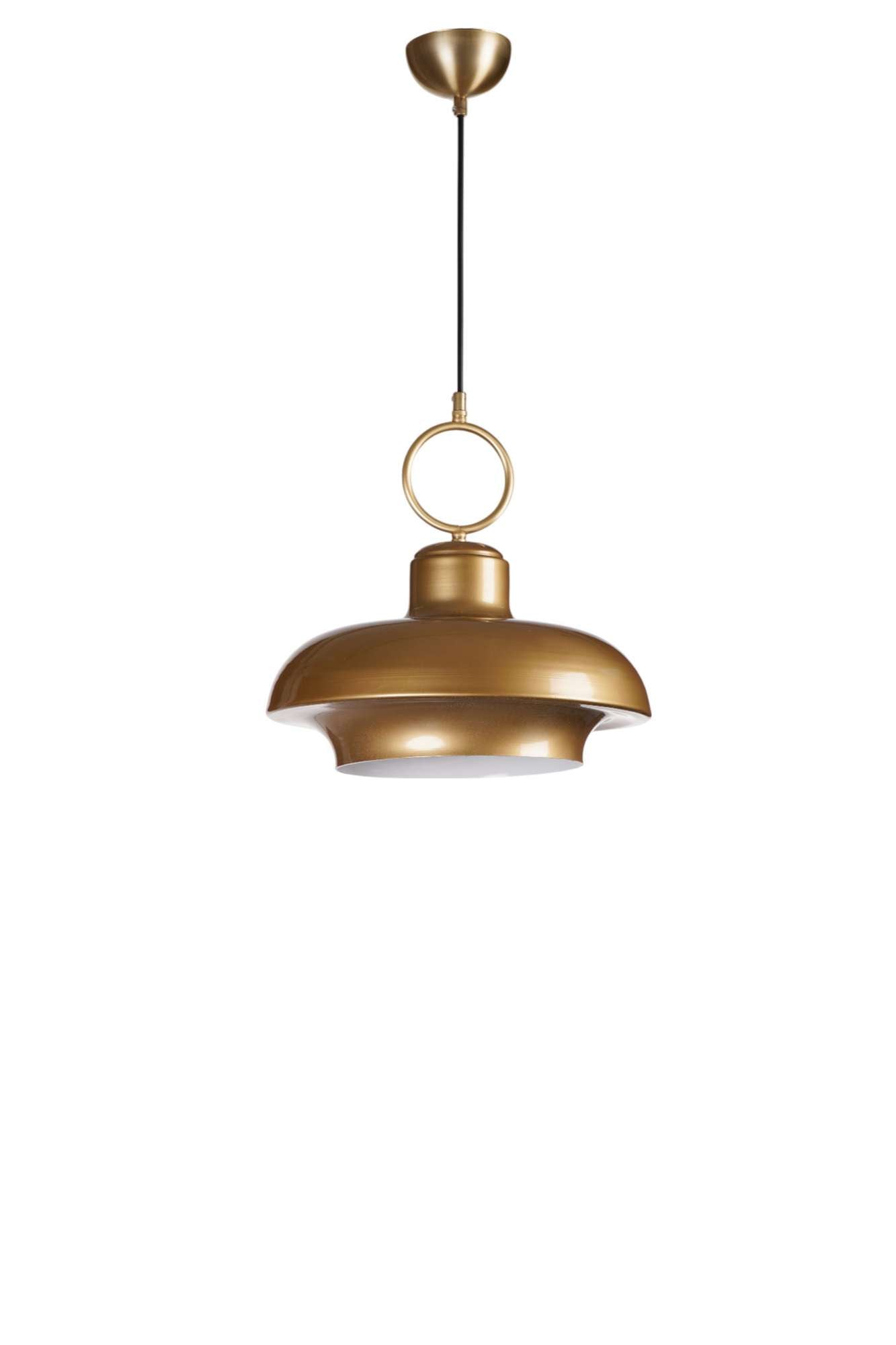 Candeeiro de Teto Dourado – Altura Ajustável 21-70 cm – Ø35 cm – Metal