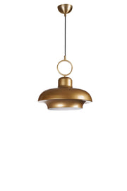 Candeeiro de Teto Dourado – Altura Ajustável 21-70 cm – Ø35 cm – Metal