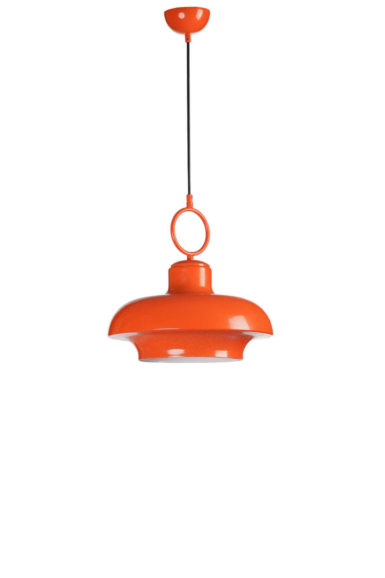 Candeeiro de Teto – altura ajustável de 21 a 70 cm – laranja – metal