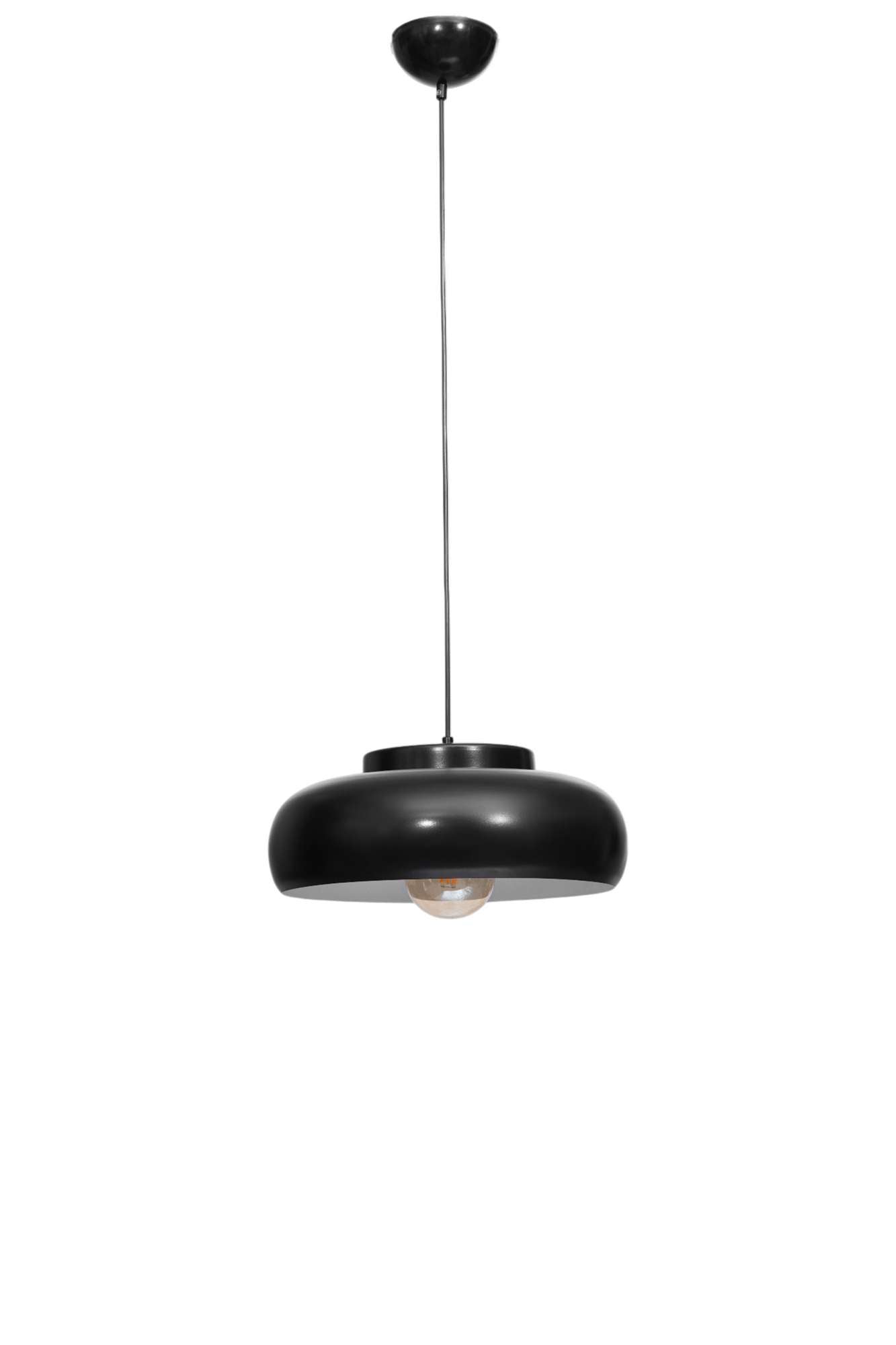 Candeeiro de Teto – 21 a 70 cm – preto – metal