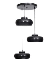 Candeeiro de Teto – altura ajustável de 21 a 70 cm – preto – metal