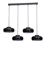 Candeeiro de Teto – altura ajustável de 21 a 70 cm – preto – metal