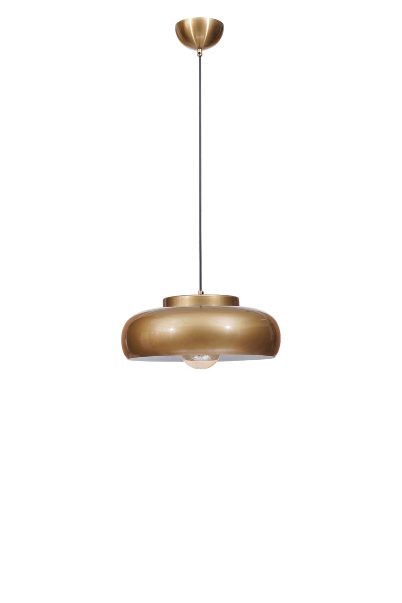 Candeeiro de Teto – altura ajustável de 21 a 70 cm – dourado – metal