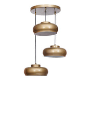 Candeeiro de Teto – altura ajustável de 21 a 70 cm – dourado – metal