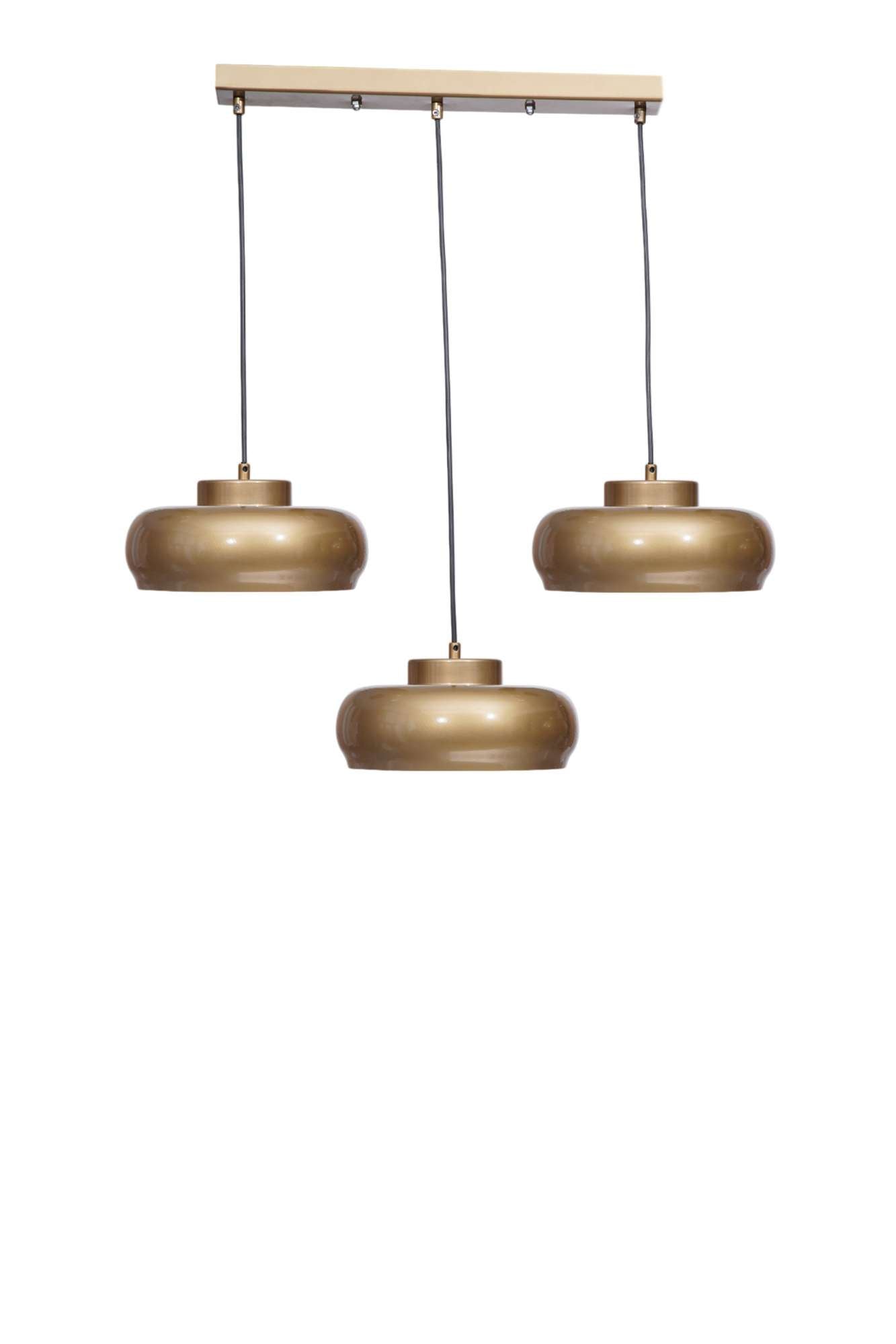 Candeeiro de Teto – Altura Ajustável 21-70 cm – Dourado – Metal