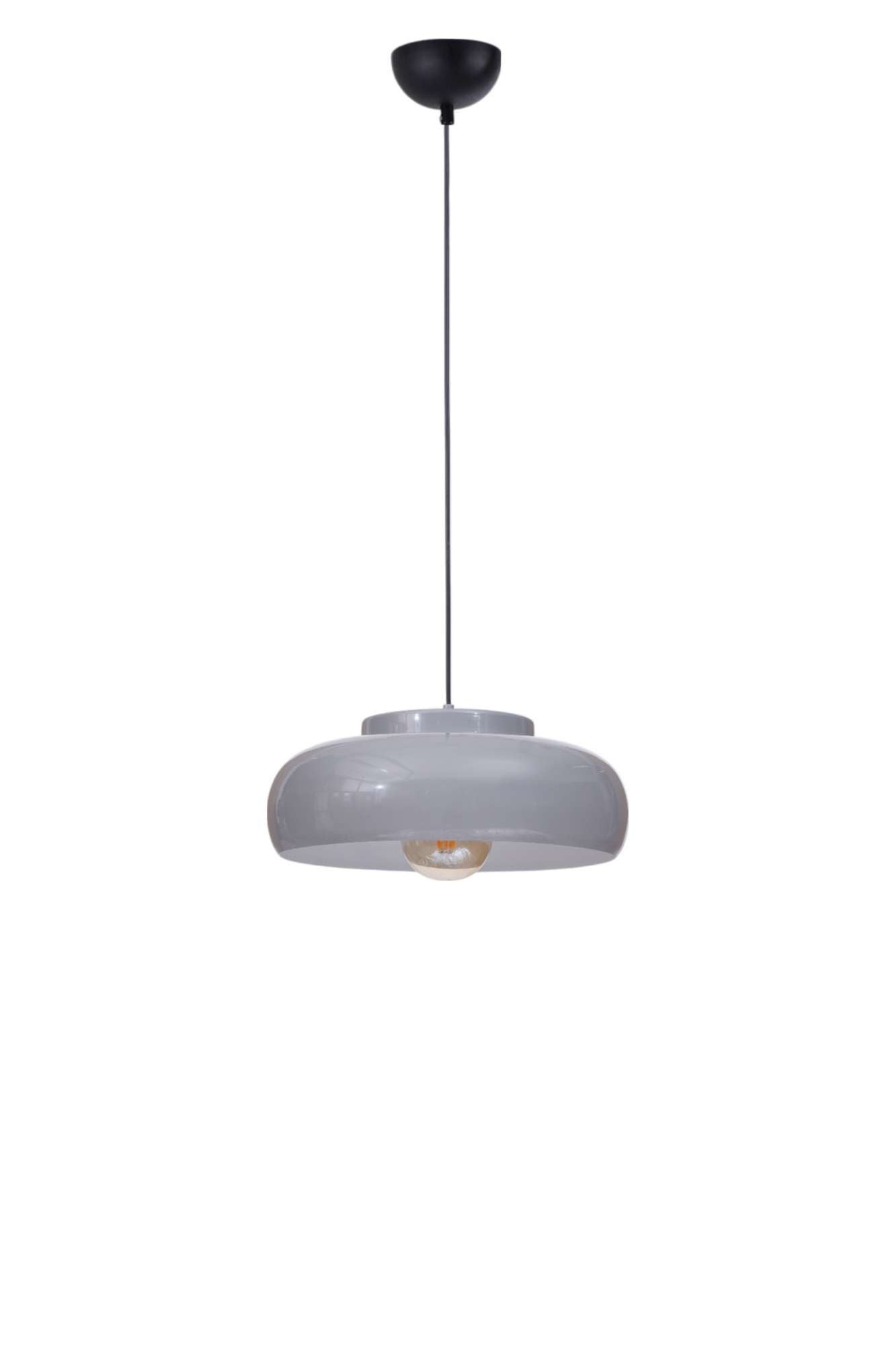 Candeeiro de Teto ajustável – Ø40 cm – cinza e preto – metal