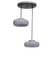 Candeeiro de Teto elegante ajustável – Ø25 cm – cinza e preto – metal