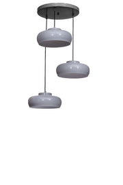 Candeeiro de Teto ajustável – altura de 21 a 70 cm – cinza e preto – metal