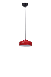 Candeeiro de Teto ajustável – 21 a 70 cm – Vermelho e Preto – Metal